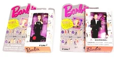 Barbie and Ken Keychain Lot - 2, NOS New In Box 1997 Basic Fun Keyrings Gift 