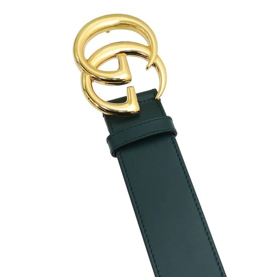 GG Marmont Leather Belt Shiny Buckle Green 80 NWT | eBay display picture 3