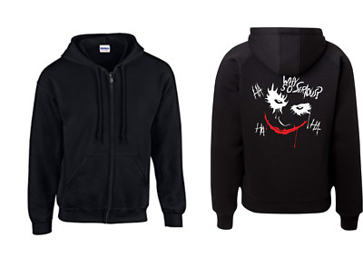 Kapuzenjacke - Joker Face m2 Premium Motiv Heath Ledger Joker why so serious Ha