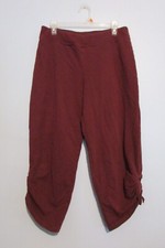 Danskin Now Womens Maroon Jogging Pants Rusched Legs Size Large 12-14 EUC  