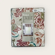 Richloom Perfect Pair Vitera Valance 50" x 18" Spice Red Sage Green Cotton Blend