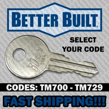 Better Built Truck Tool Box Replacement Key Cut to Code TM700-TM729
