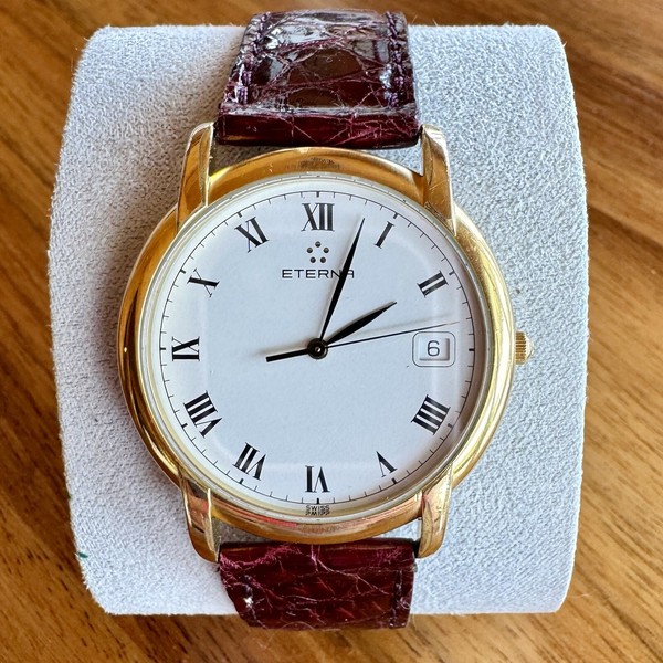Vintage Eterna Gold Plated Dress Men’s Watch 35 mm
