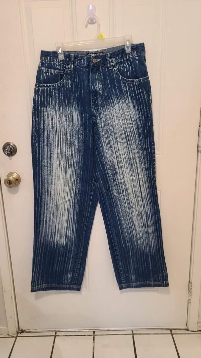 【R&B】Bigg Blue / Uarban Alternative Vtg Raw Blue Classic Urban Denim Jeans Railroad Bleach Wide