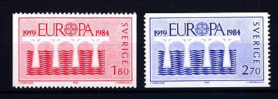 SCHWEDEN - SCHWEDEN - 1984 - Europa - 25 Jahre C.E.P.T. -