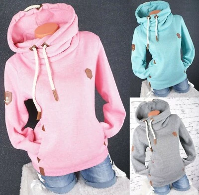 VIN TE Damen Hoodie Kapuzenpullover Sweatshirt warmer Fleece Pulli M L XL 2XL 3XL