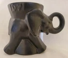 1971 Frankoma GOP Republican Party Elephant Flat Black Cup Mug NICE!