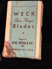 Vintage Weck Hair Shaper Blades 5 Boxes of 5 Blades Stainless Steel--Made in USA