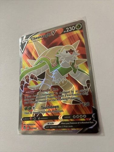 Pokémon TCG Chesnaught V (Full Art) Sword & Shield - Silver Tempest 171/195 Holo - Picture 3 of 4