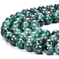 Green Yooperlite UV Reactive Gemstone Round 8MM Loose Beads D484 