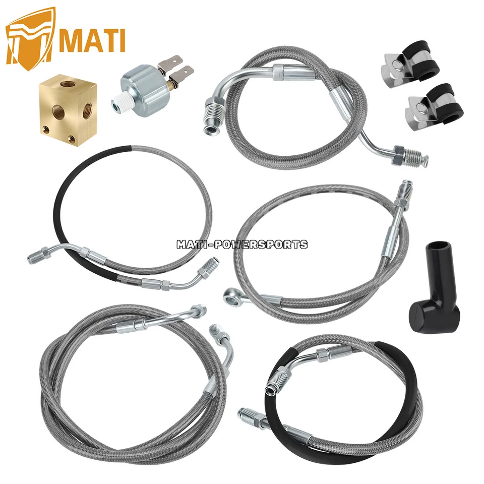 Kit de todas las líneas de freno MATI para Polaris Diesel 455 Sportsman Worker Xplorer 500 335 Foto 3 de 4