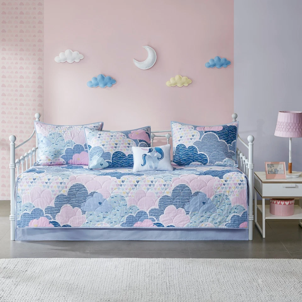 Intelligent Design Kids Cloud 6 Piece Cotton Reversible Daybed Set - Image 2 of 4