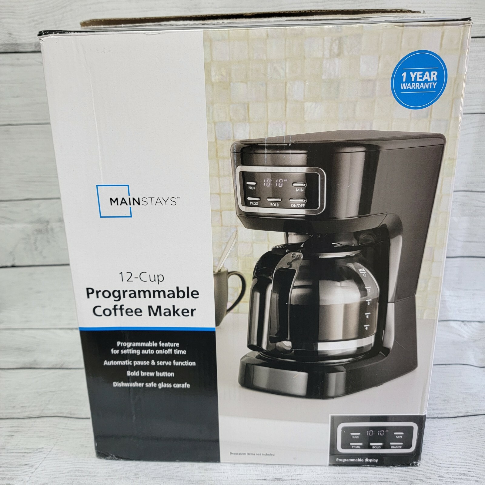 Mainstays Programmable Coffeemaker 12 
