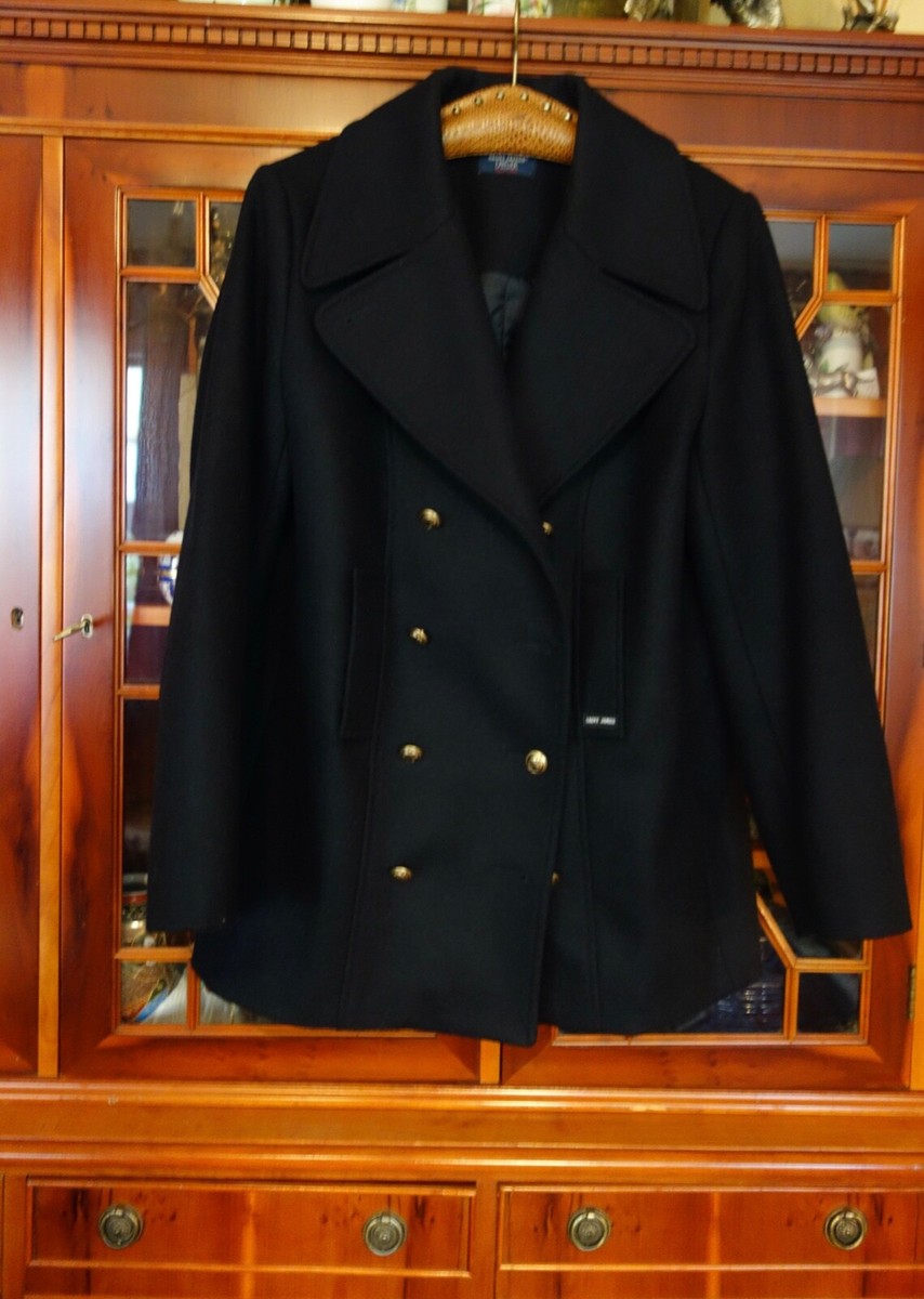 Saint James Damen Marine-Cabanjacke,100% Wolle,Marineblau, Goldene