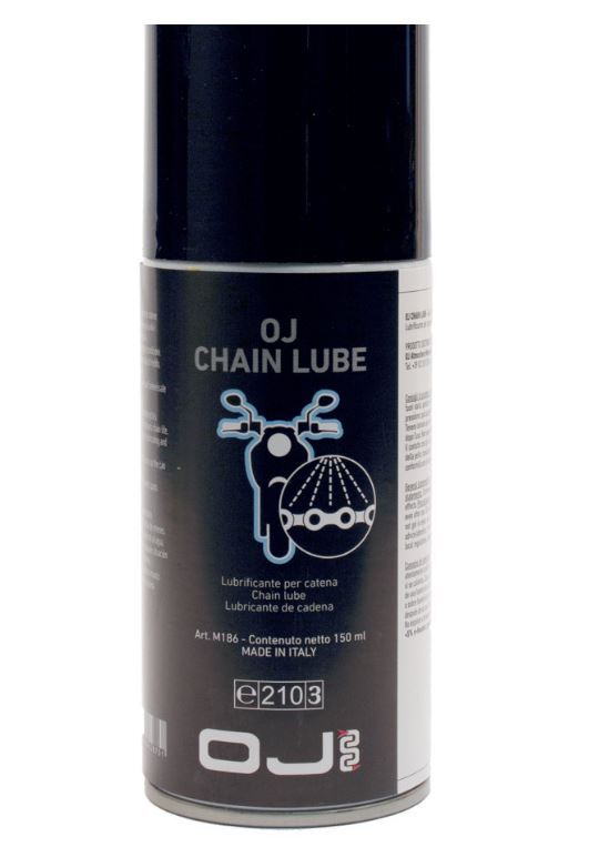 SPRAY GRASSO CATENA MOTO CON E SENZA O-RING LUBBRIFICANTE OJ CHAIN LUBE 150 ML