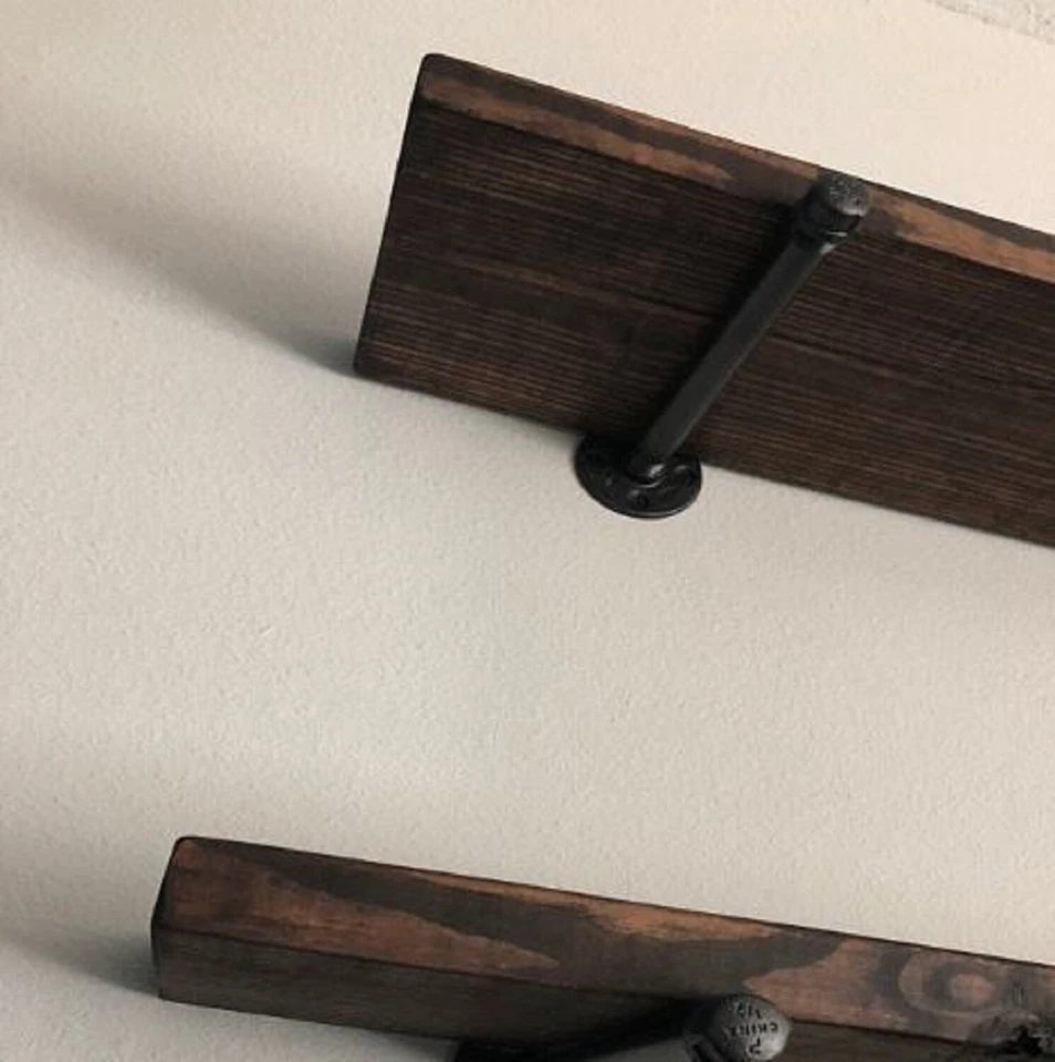1/2" Deep Industrial Pipe wall Bracket,Floating Shelf, Rustic Shelf, Steampunk - Image 2 of 4