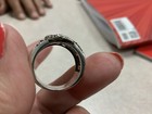 Beautiful Ladies Sterling Silver Genuine Black Diamond Belt Buckle Ring — photo 9