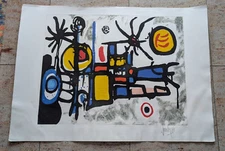 Joan Miro SUNSET Lithograph E.A. 8/25 signed in pencil