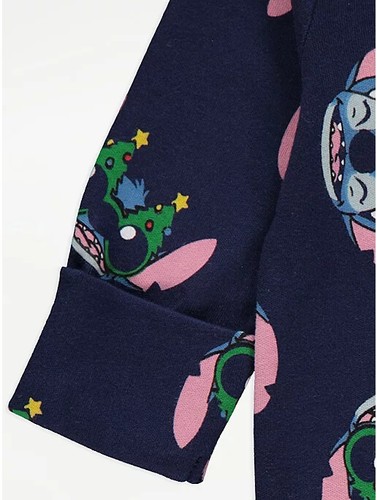 Christmas Family Matching Disney Lilo & Stitch Ohana Navy Blue Pyjamas George - Picture 19 of 19
