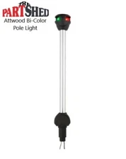 Attwood LightArmor Bi-Color Navigation Pole Light - 10" NV6LC2-10-7
