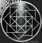 1 oz silver proof Square Matrix. 999 Pure COA BOX SSG Sacred Geometry Yoga