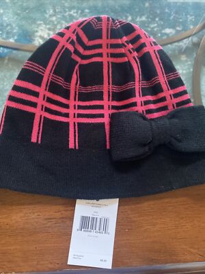 Kate Spade Pink and Black Patterned Hat s-l400.jpg main image 4