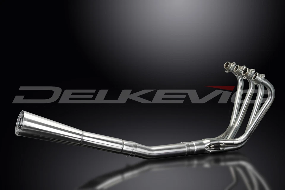 Silenciador megáfono escape acero inoxidable 4-1 Delkevic Honda CB900C CB1000C 1980-1983 Foto 2 de 4