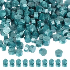 Wax Seal Beads, 360 Pack Sealing Wax Beads Octagon Stamp Beads, Green