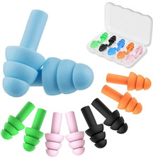 5 Pairs Sleep Earplugs,Silicone Ear Plugs for Sleeping Noise Cancelling,Soft Reu