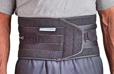Large Black Orthopedic Back Support Belt for Pain Relief and Stability