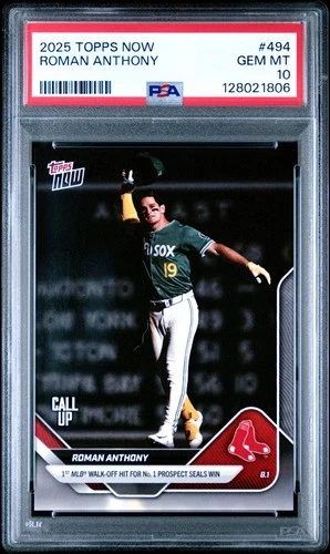 2025 Topps Now - Call-Up Roman Anthony #494 PSA 10