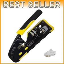 Klein Tools Ratcheting Data Cable Crimper 50-Pack