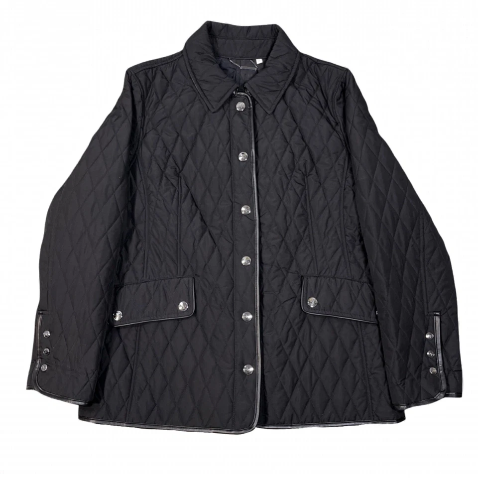 Chaqueta Abrigo Chicos Mujer A Presión Manga Larga Acolchada Negra Talla 2 Grande Foto 2 de 4