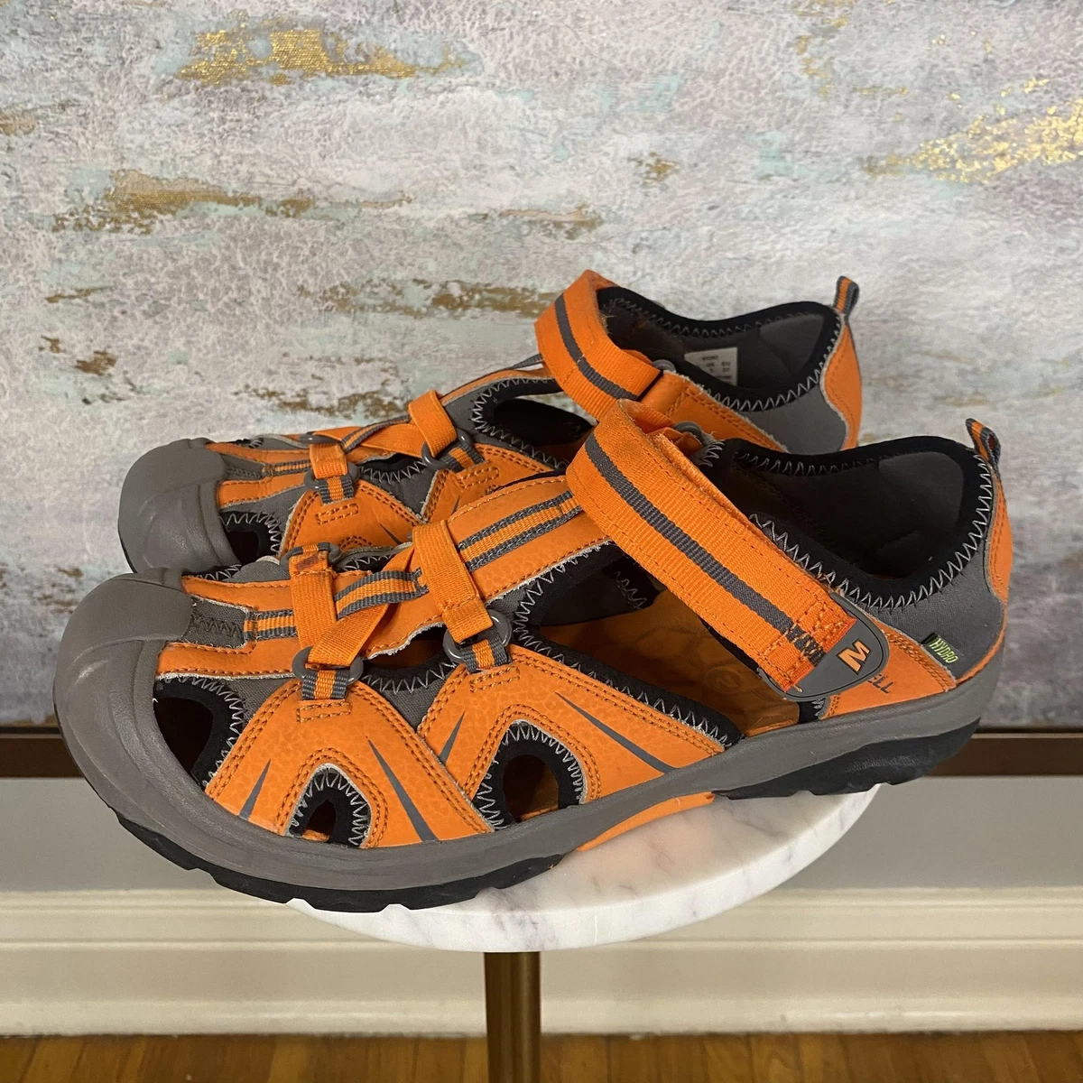 Leather Upper Orange Sandals for Men for sale | eBay display picture 3