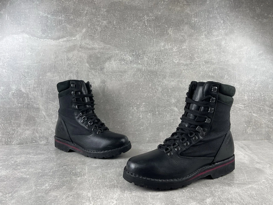 Dolce & Gabbana Botas de Combate Tácticas de Colección Cuero Negro Nylon Talla EU39 2003 Foto 4 de 4