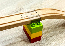 Pack of 8 x Duplo Wooden Train Track Adaptors – Brio/Lillabo/Bigjigs/Playtive
