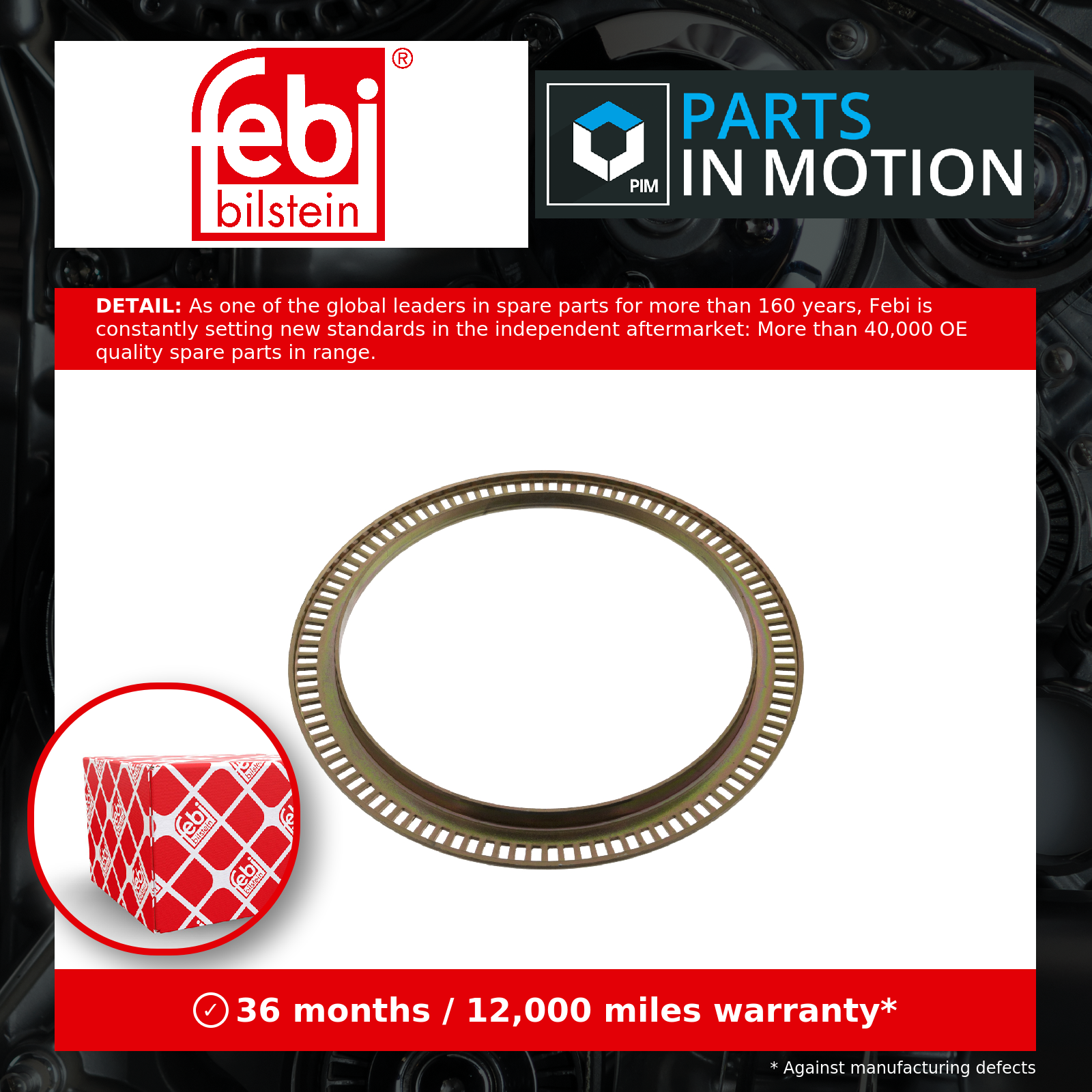 ABS Reluctor Ring Rear 46582 Febi 4029100101 Genuine Top Quality Guaranteed New
