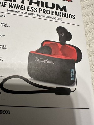RollingStone Lithium True Wireless Pro Earbuds Smart Charging Case w/LED Display