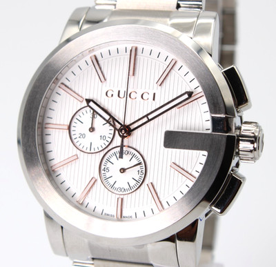 GUCCI G-Chrono YA101201 Silver Dial Men Watch 44mm