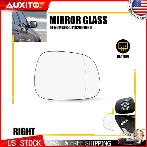 For BMW X3 2010-2013 2014 Passenger Side Mirror Glass Heated OEM 51162991660