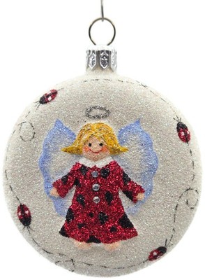 Patricia Breen Littlest Angel Medallion Ladybug Spring Christmas Tree Ornament