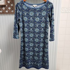 Max Studio Half Sleeve Geometric Patterned Scoop Neck Shirt Dress