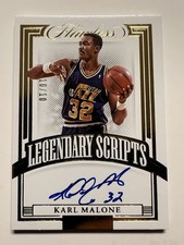 2021-22 Panini Flawless Karl Malone Auto 10/10 Gold Legendary Scripts #LSC-KML