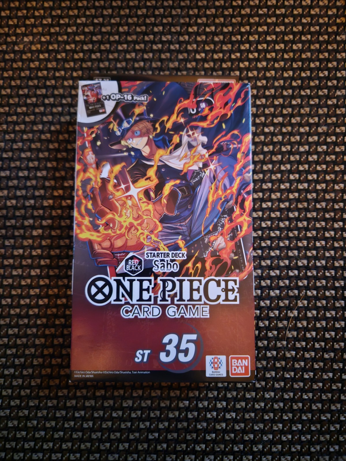 One Piece Starter Deck Sabo Red/Black + OP-16 pack. Bandai/ New in Box