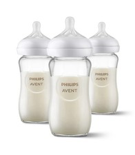 Philips Avent Natural Glass Baby Bottle 8 0z - 3 pack - USA glass 3-6months