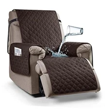 100% Waterproof Recliner Chair Cover Non-Slip Reclining Cover 23'' Chocolate