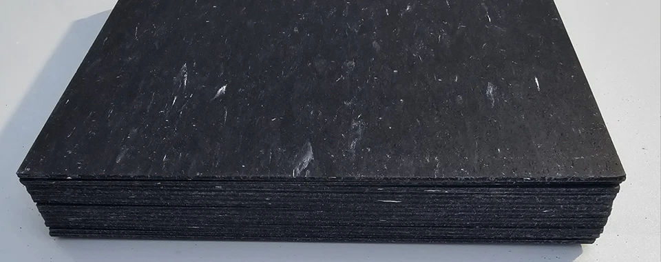 Vintage Flextile Vinyl Composition Floor Tiles 12x12 Black Marbled 1/8" 15 PCS - Image 4 of 4