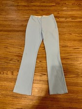 VTG 70s Disco Ribbed Knit Bell Bottoms Pants Flare Polyester Stretch High Waist