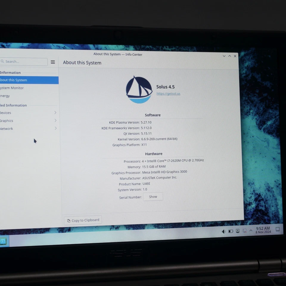 ASUS U64E BAL6 Core i7 16GB Ram 256GB SSD+750GB HDD Linux OS Laptop - Image 3 of 4