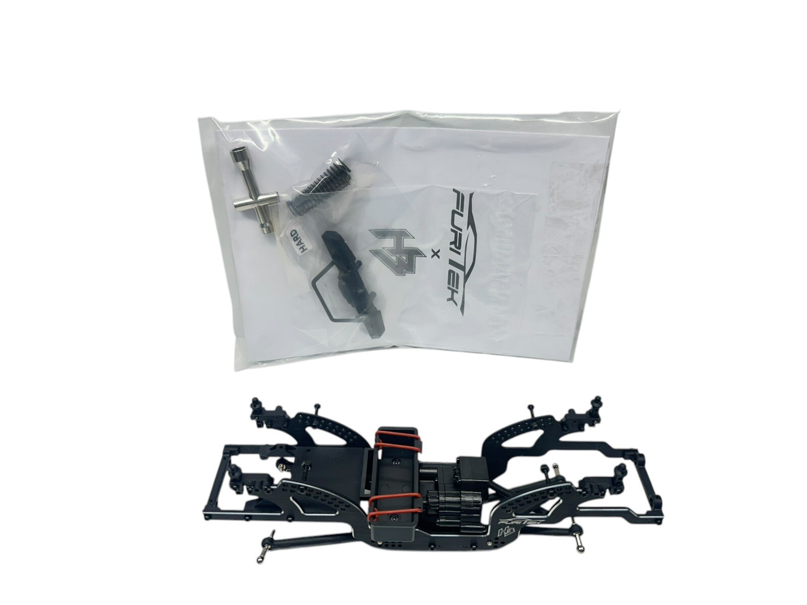 New Furitek FX118 H3 Aluminum Chassis, Links, Transmission & More Rc Part #14181